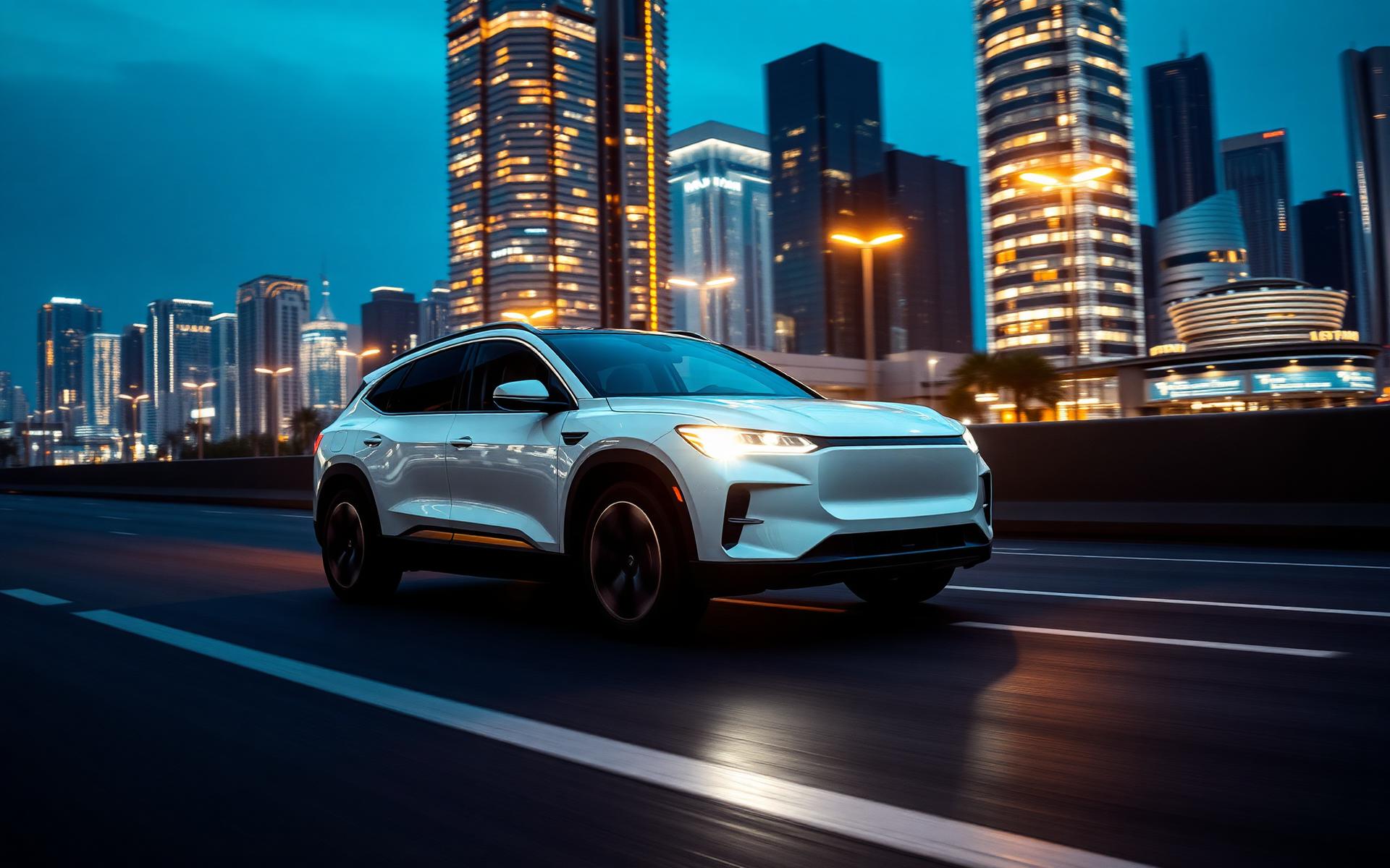 VinFast electric SUV di jalan kota